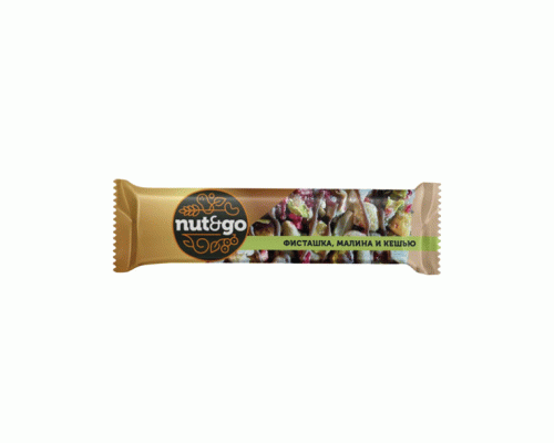 Батончик Nut & Go фисташка, кешью и малина (309 023)