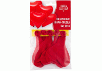 Надувной шар 30см Сердце красное (5шт) (308 303)