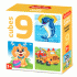 Кубики  9шт Глазастики без обклейки Baby Toys (308 436)