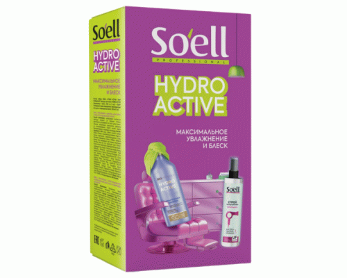 ПН жен. Soell Hydro Active Ежевика (шампунь 400мл, спрей-кондиционер 150мл) (309 671)