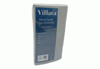 Простыня на резинке 160*200*25см поплин серый Villata (309 003)