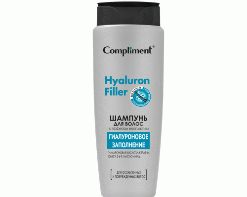 Шампунь Compliment 400мл Hyaluron Filler с эффектом керапластики (310 436)