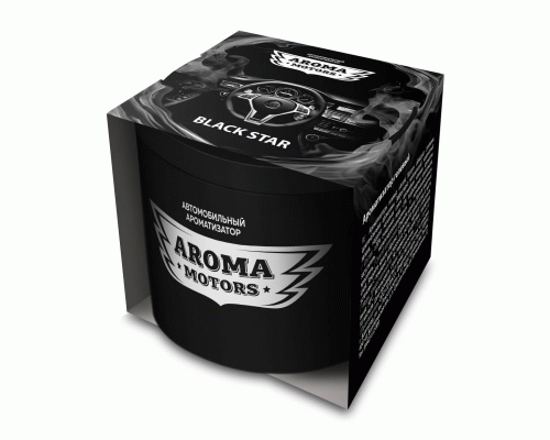 Ароматизатор на панель гелевый Aroma Motors BLACK STAR 100мл (310 412)