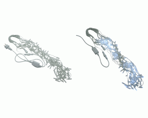 Гирлянда  96 ламп  3,0м холодный белый, белый провод (311 049)