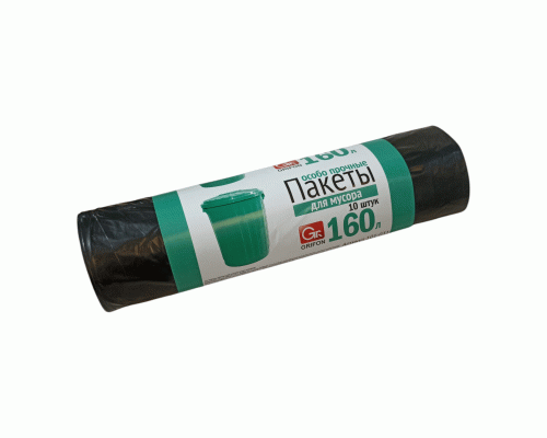 Мешки для мусора 160л/10шт 25мкм ПВД /101-031/ (249 809)