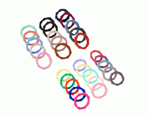 ЮНИLOOK Резинки для волос, 5шт, полиэстер, 5,5см, 6 цветов, ACS-12 (305 367)