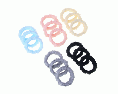 ЮНИLOOK Резинки для волос, 3шт, 5,5см, 5 цветов, полиэстер, ACS-11 (305 366)