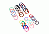 ЮНИLOOK Резинки для волос, 5шт, полиэстер, 5,5см, 6 цветов, ACS-12 (305 367)