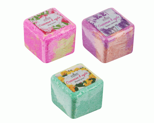 Средство шипучее для ванн Счастье в кубе, 130г (269 681)