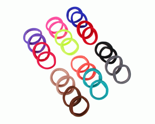 ЮНИLOOK Резинки для волос, 4шт, полиэстер, 5,5см, 6 цветов, ACS-07 (305 362)