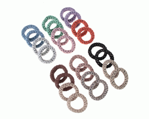 ЮНИLOOK Резинки для волос, 4шт, полиэстер, 5,5см, 6 цветов, ACS-09 (305 364)