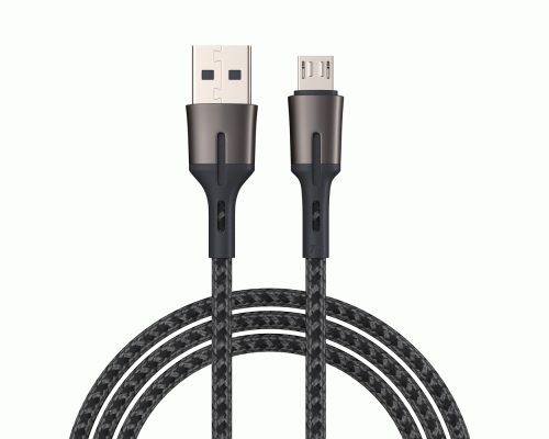 BY Кабель для зарядки Авангард Micro USB, 2м, 3А, Быстрая зарядка QC 3.0, черный (304 259)