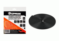 ЕРМАК Уплотнитель для пластиковых окон универсальный черный, 5,5м (EPDM) (284 236)