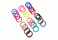 ЮНИLOOK Резинки для волос, 4шт, полиэстер, 5,5см, 6 цветов, ACS-07 (305 362)