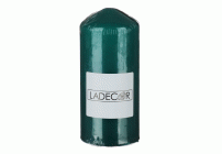 LADECOR Свеча пеньковая, 7х15 см, парафин, цвет зеленый (295 133)