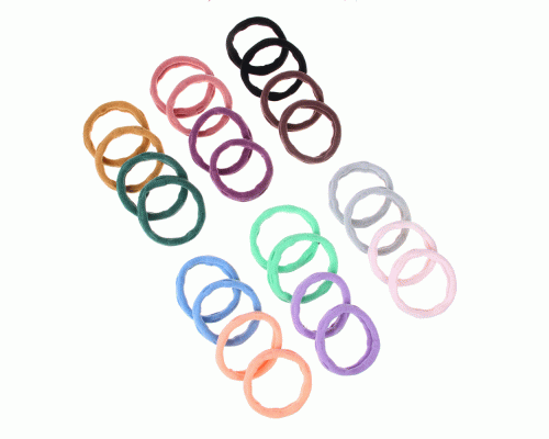 ЮНИLOOK Резинки для волос, 4шт, полиэстер, 5,5см, 6 цветов, ACS-06 (305 361)