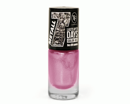 Лак для ногтей TF Color Gel Metall 8мл т. 344 Розовая поталь (311 419)