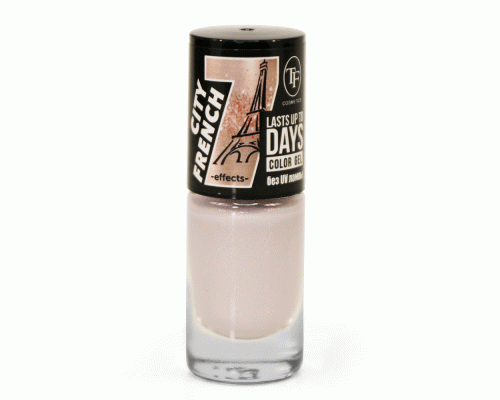 Лак для ногтей TF Color Gel City French 8мл т. 361 Снежный с шиммером (311 436)