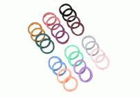 ЮНИLOOK Резинки для волос, 4шт, полиэстер, 5,5см, 6 цветов, ACS-06 (305 361)