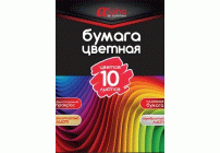 Цветная бумага 10л 10цв мелованная, 2-х сторонняя Альфа ClipStudio (246 291)