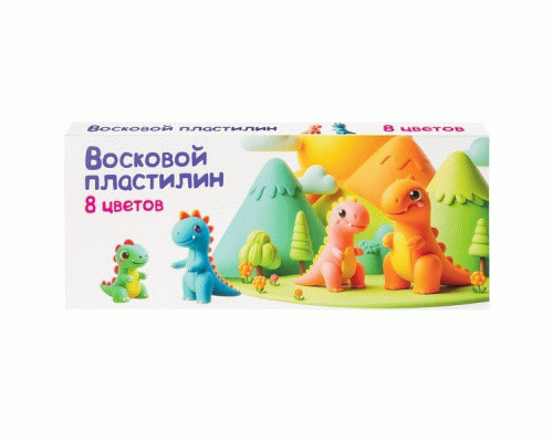 Пластилин  8цв.  Восковой пластилин (312 314)