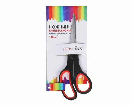 Ножницы 19см двуцветные ClipStudio (195 133)