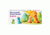 Пластилин  8цв.  Восковой пластилин (312 314)