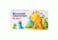 Пластилин 24цв.  Восковой пластилин (312 316)