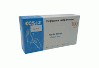 Перчатки нитриловые Ecolat L голубые 100шт (312 692)