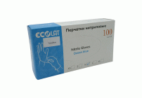 Перчатки нитриловые Ecolat M голубые 100шт (312 693)