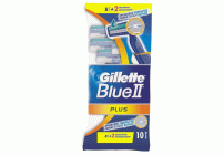 Станок для бритья одноразовый Gillette Blue II Plus 10 шт пакет (313 451)