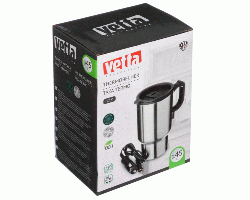 Термос-кружка 0,45л подогрев от прикуривателя Vetta /JL669/ (200 546)