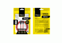 Кабель USB-micro 1м 2А оплетка тканная в полоску Forza (233 955)
