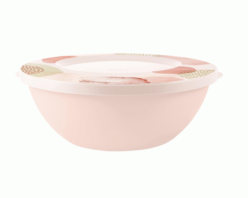 Миска 3,0л Plast Team Pastel с крышкой персиковая карамель (314 137)