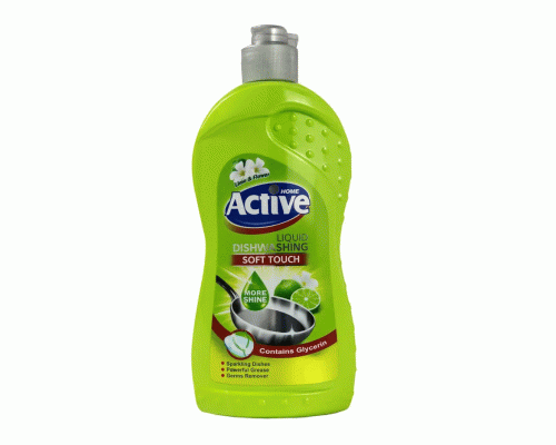 Гель-концентрат для мытья посуды ACTIVE  500мл Лайм и цветы (Иран) (314 322)