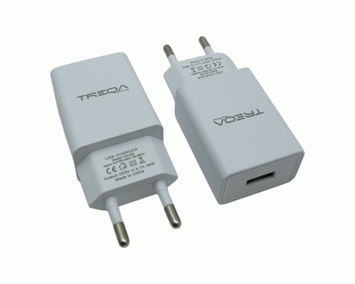 Сетевой адаптер белый 1USB /CH-638/ (314 040)