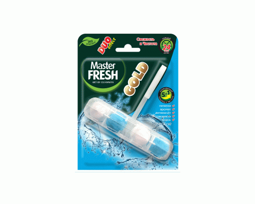 Чистящий блок для унитаза Master Fresh Duo Effect Gold 5 в 1 морской (314 594)