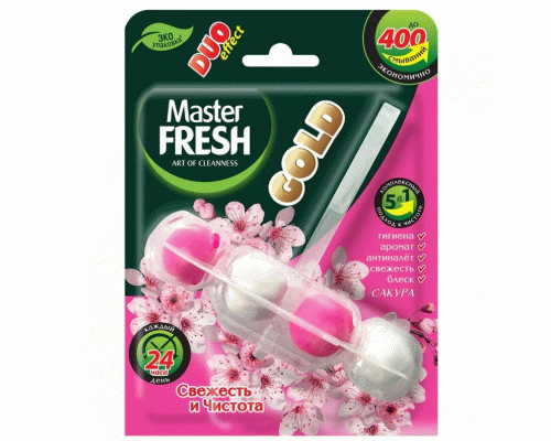 Чистящий блок для унитаза Master Fresh Duo Effect Gold 5 в 1 сакура (314 595)
