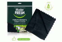 Салфетка для уборки микрофибра 30*30см универсальная Master Fresh черная (316 035)