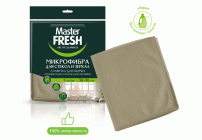 Салфетка для стекол и зеркал микрофибра 30*30см Master Fresh (316 036)