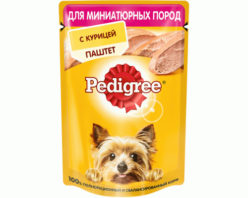 Педигри  80г для миниатюрных пород собак паштет с курицей (306 140)