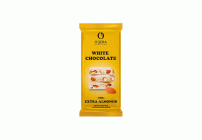 Шоколад белый OZera с цельным миндалем White&Extra Almond 90г (317 216)