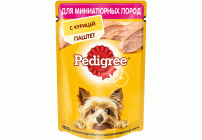Педигри  80г для миниатюрных пород собак паштет с курицей (306 140)