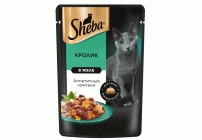 Шеба Плежер 75г для взрослых кошек кролик в желе (315 160)