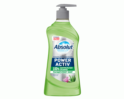 Средство для мытья посуды Absolut Power Activ  500г листья алоэ и магнолия (318 138)
