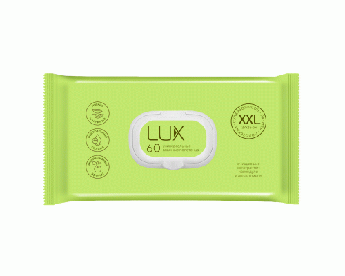 Полотенца влажные LUX  60шт очищающие универсальные с календулой и аллантоином (318 182)