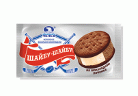 Пломбир Шайбу-шайбу Сэндвич ванильно-шоколадный с шок. печеньем 80г ЗМЖ (318 845)