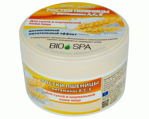 Крем для лица B.J.Bio Spa 200мл с ростками пшеницы + витамины А,С, Е в банке (318 940)