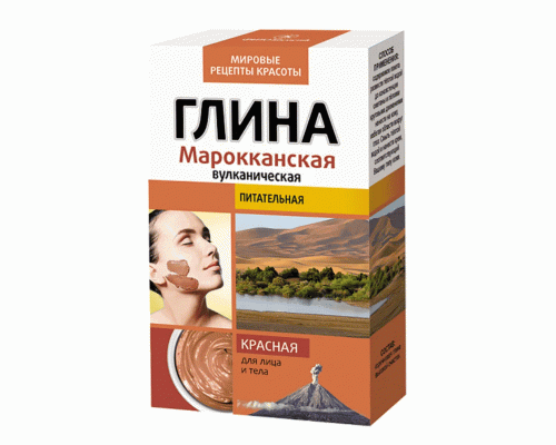Глина косметическая 100г красная Марокканская Вулканическая (319 116)