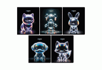 Тетрадь 48л кл. BG  А5 клетка Glow, тиснение фольгой Т5ск48_тф 60332 (319 544)
